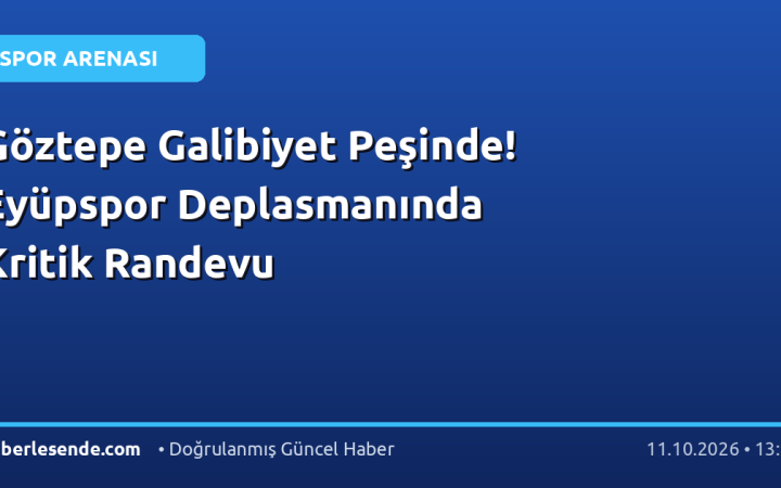 Göztepe Galibiyet Peşinde! Eyüpspor Deplasmanında Kritik Randevu