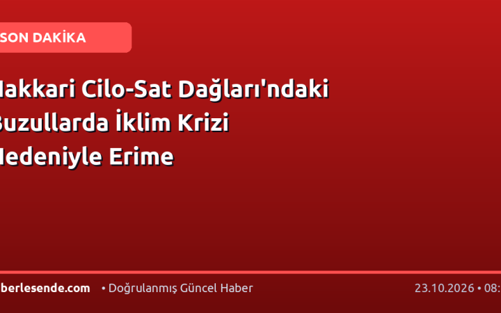 Hakkari Cilo-Sat Dağları'ndaki Buzullarda İklim Krizi Nedeniyle Erime