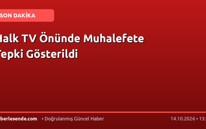 Halk TV Önünde Muhalefete Tepki Gösterildi