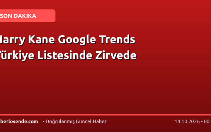 Harry Kane Google Trends Türkiye Listesinde Zirvede