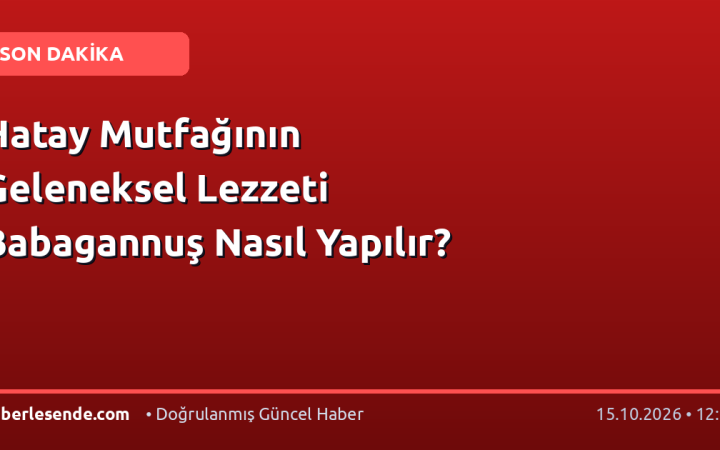 Hatay Mutfağının Geleneksel Lezzeti Babagannuş Nasıl Yapılır?