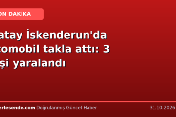 Hatay İskenderun'da otomobil takla attı: 3 kişi yaralandı