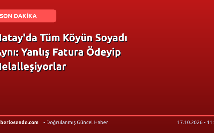 Hatay'da Tüm Köyün Soyadı Aynı: Yanlış Fatura Ödeyip Helalleşiyorlar
