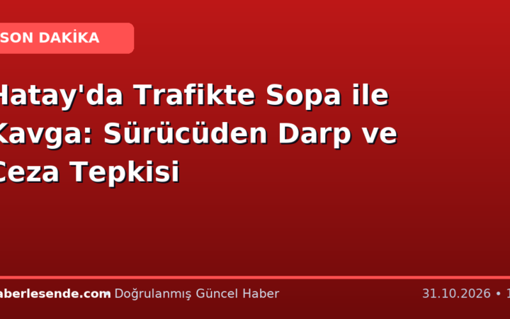 Hatay'da Trafikte Sopa ile Kavga: Sürücüden Darp ve Ceza Tepkisi