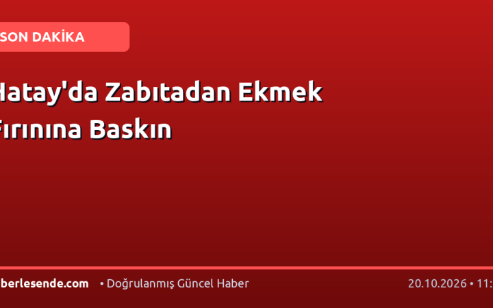 Hatay'da Zabıtadan Ekmek Fırınına Baskın