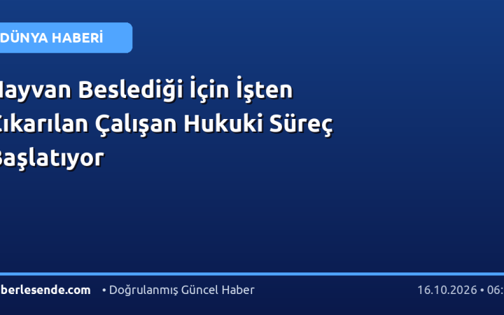 Hayvan Beslediği İçin İşten Çıkarılan Çalışan Hukuki Süreç Başlatıyor