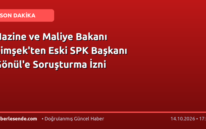Hazine ve Maliye Bakanı Şimşek'ten Eski SPK Başkanı Gönül'e Soruşturma İzni