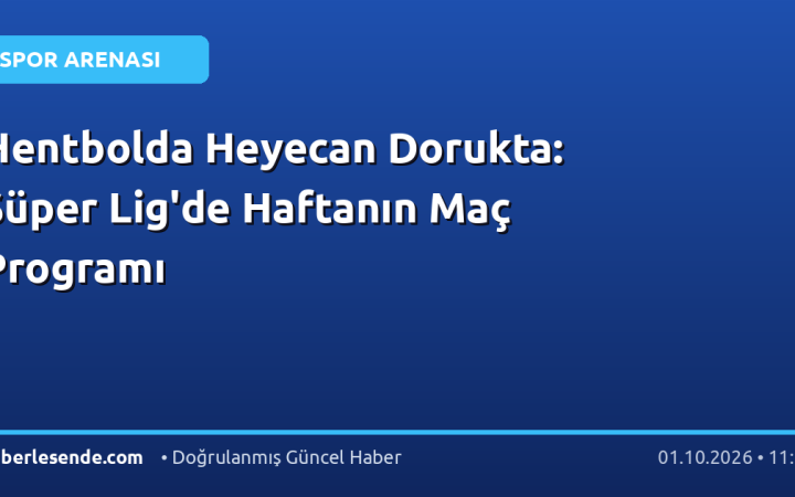 Hentbolda Heyecan Dorukta: Süper Lig'de Haftanın Maç Programı