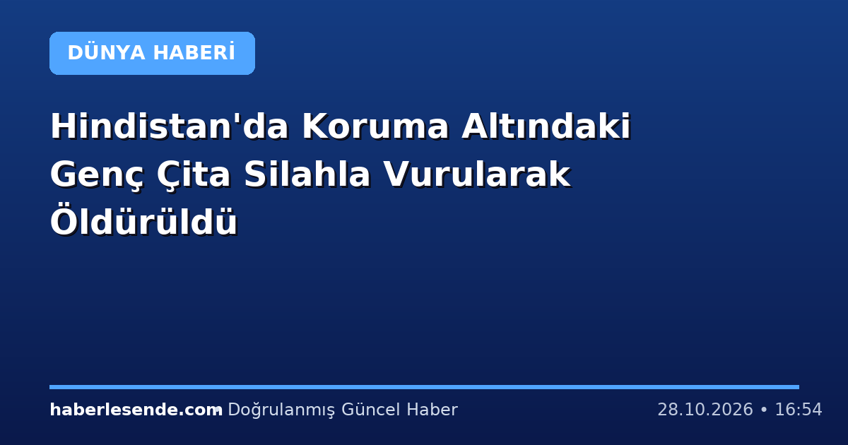 Hindistan'da Koruma Altındaki Genç Çita Silahla Vurularak Öldürüldü