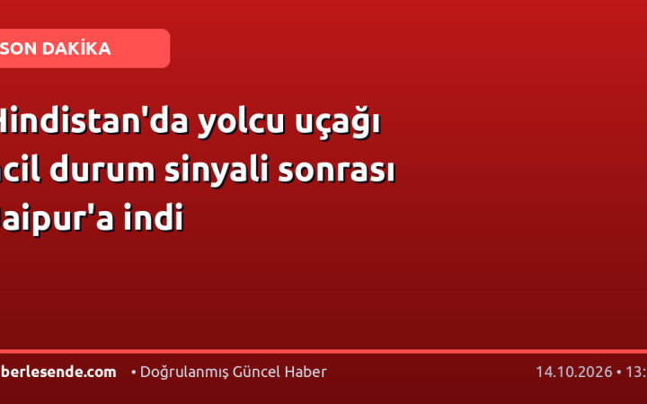 Hindistan'da yolcu uçağı acil durum sinyali sonrası Jaipur'a indi