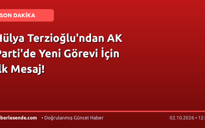 Hülya Terzioğlu'ndan AK Parti'de Yeni Görevi İçin İlk Mesaj!