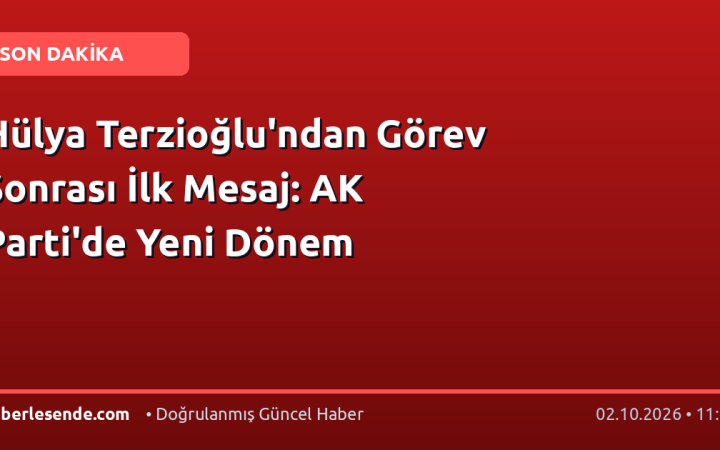 Hülya Terzioğlu'ndan Görev Sonrası İlk Mesaj: AK Parti'de Yeni Dönem