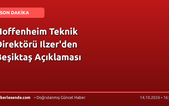 Hoffenheim Teknik Direktörü Ilzer'den Beşiktaş Açıklaması