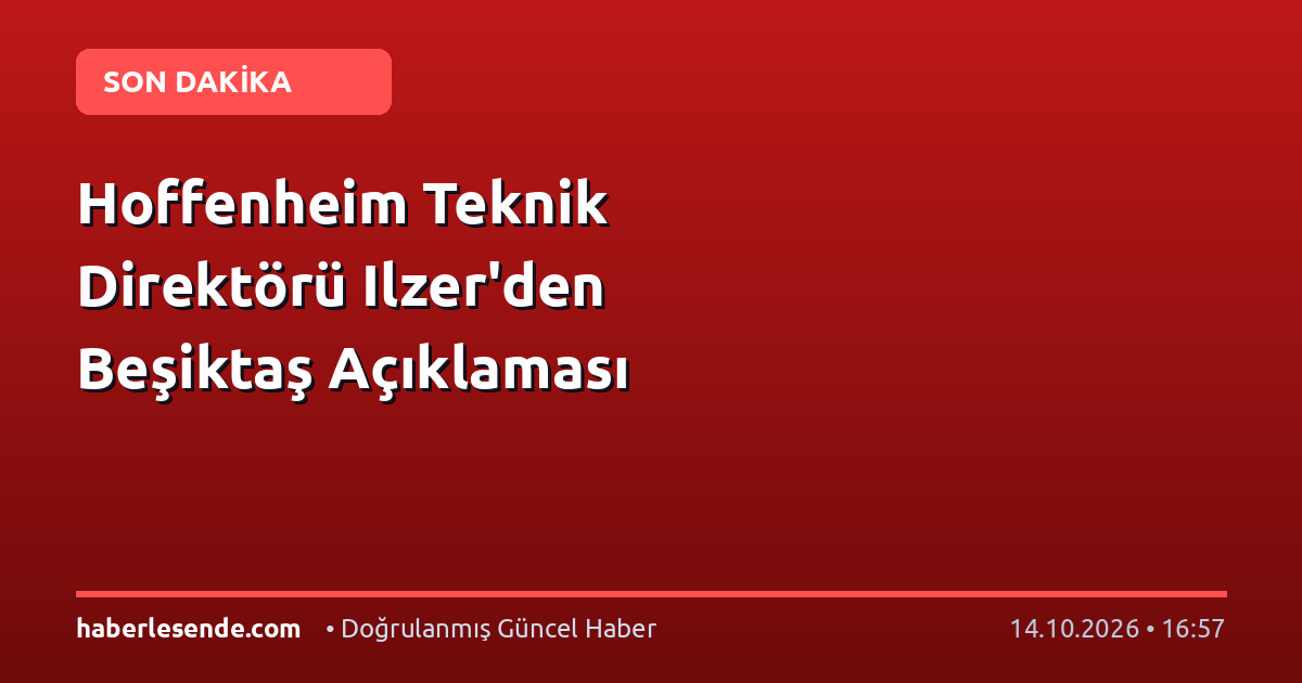 Hoffenheim Teknik Direktörü Ilzer'den Beşiktaş Açıklaması