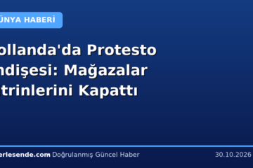Hollanda'da Protesto Endişesi: Mağazalar Vitrinlerini Kapattı