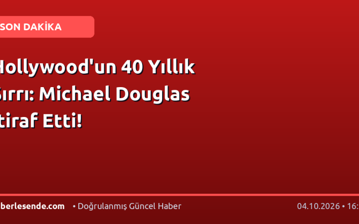 Hollywood'un 40 Yıllık Sırrı: Michael Douglas İtiraf Etti!
