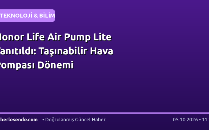 Honor Life Air Pump Lite Tanıtıldı: Taşınabilir Hava Pompası Dönemi