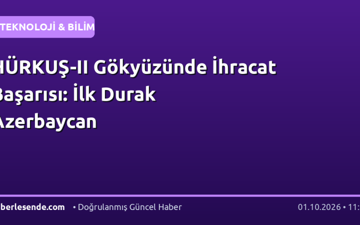 HÜRKUŞ-II Gökyüzünde İhracat Başarısı: İlk Durak Azerbaycan