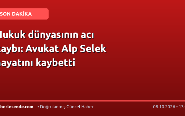 Hukuk dünyasının acı kaybı: Avukat Alp Selek hayatını kaybetti