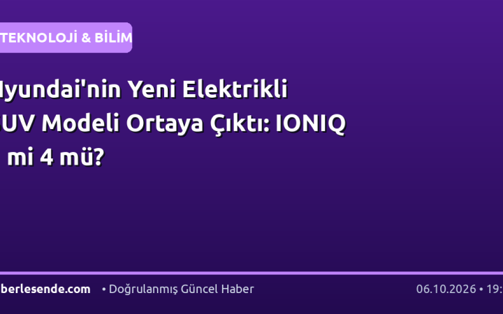 Hyundai'nin Yeni Elektrikli SUV Modeli Ortaya Çıktı: IONIQ 1 mi 4 mü?