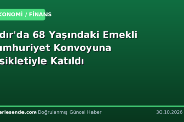 Iğdır'da 68 Yaşındaki Emekli Cumhuriyet Konvoyuna Bisikletiyle Katıldı