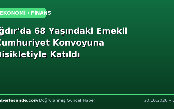 Iğdır'da 68 Yaşındaki Emekli Cumhuriyet Konvoyuna Bisikletiyle Katıldı