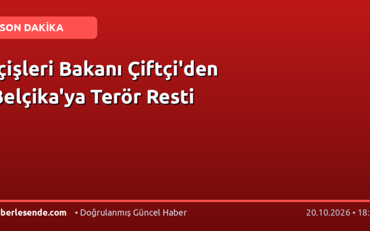 İçişleri Bakanı Çiftçi'den Belçika'ya Terör Resti