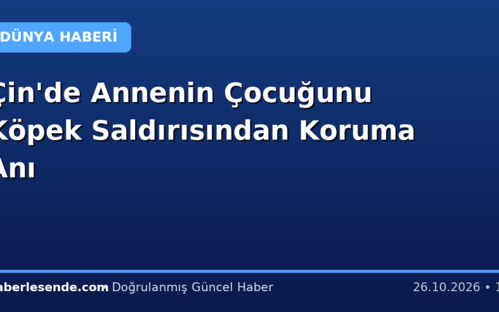 Çin'de Annenin Çocuğunu Köpek Saldırısından Koruma Anı