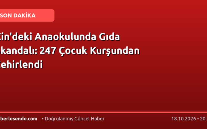 Çin'deki Anaokulunda Gıda Skandalı: 247 Çocuk Kurşundan Zehirlendi