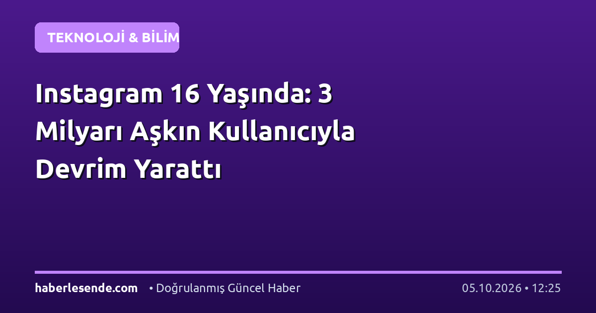 Instagram 16 Yaşında: 3 Milyarı Aşkın Kullanıcıyla Devrim Yarattı