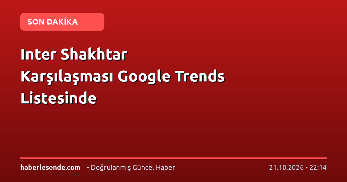 Inter Shakhtar Karşılaşması Google Trends Listesinde