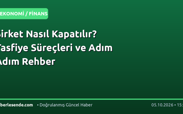 Şirket Nasıl Kapatılır? Tasfiye Süreçleri ve Adım Adım Rehber