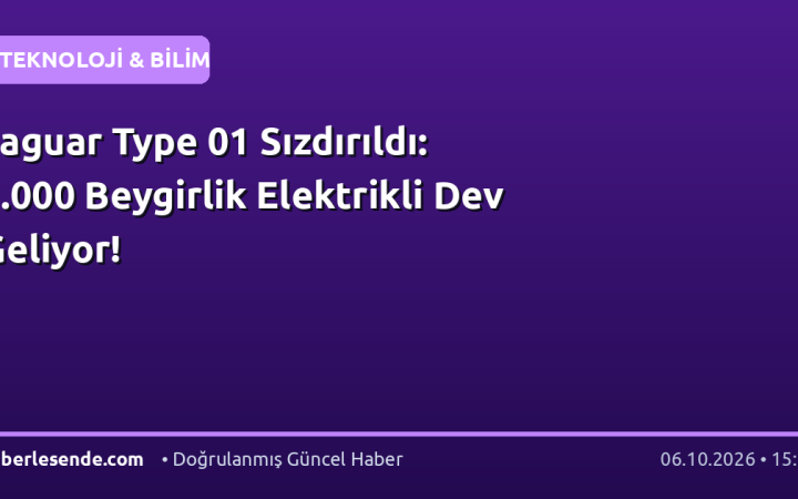 Jaguar Type 01 Sızdırıldı: 1.000 Beygirlik Elektrikli Dev Geliyor!