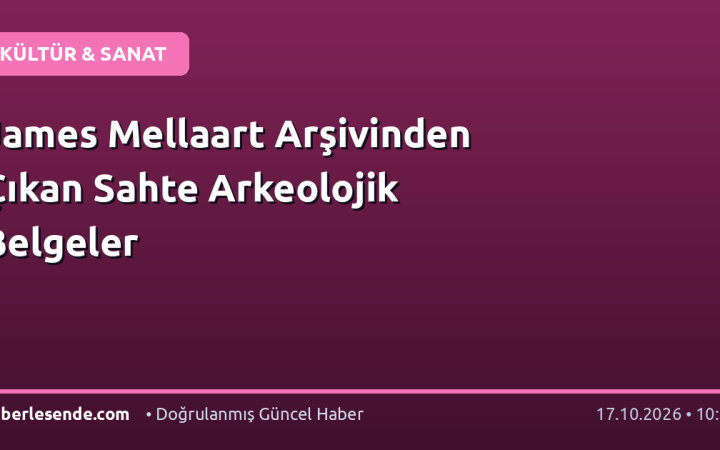 James Mellaart Arşivinden Çıkan Sahte Arkeolojik Belgeler