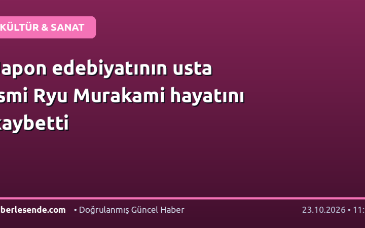 Japon edebiyatının usta ismi Ryu Murakami hayatını kaybetti