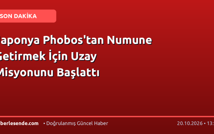 Japonya Phobos'tan Numune Getirmek İçin Uzay Misyonunu Başlattı