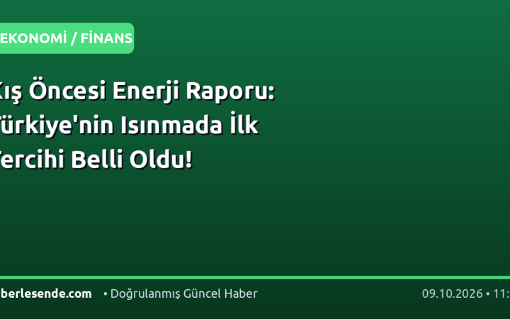 Kış Öncesi Enerji Raporu: Türkiye'nin Isınmada İlk Tercihi Belli Oldu!