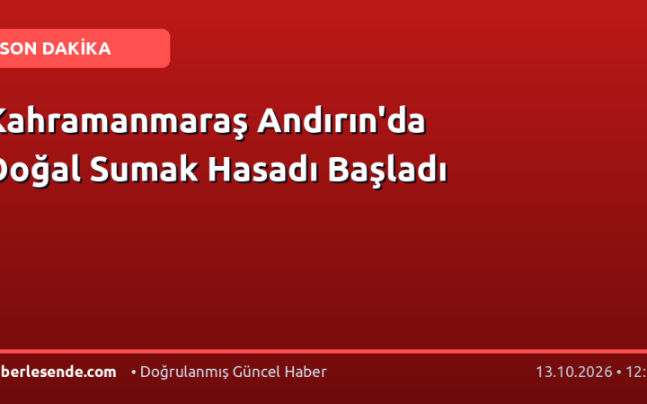 Kahramanmaraş Andırın'da Doğal Sumak Hasadı Başladı