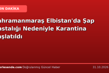 Kahramanmaraş Elbistan'da Şap Hastalığı Nedeniyle Karantina Başlatıldı