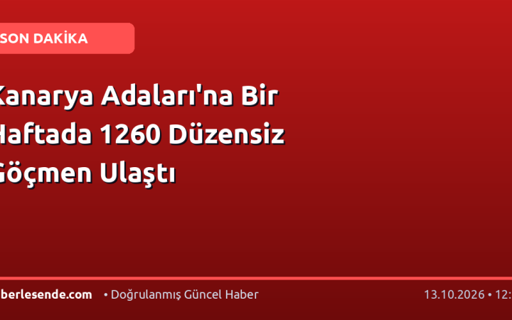 Kanarya Adaları'na Bir Haftada 1260 Düzensiz Göçmen Ulaştı