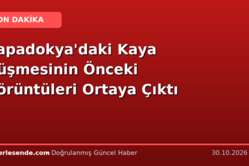 Kapadokya'daki Kaya Düşmesinin Önceki Görüntüleri Ortaya Çıktı