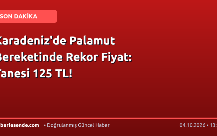Karadeniz'de Palamut Bereketinde Rekor Fiyat: Tanesi 125 TL!