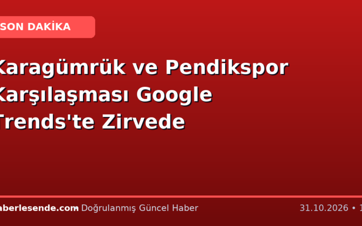 Karagümrük ve Pendikspor Karşılaşması Google Trends'te Zirvede
