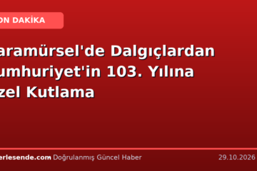 Karamürsel'de Dalgıçlardan Cumhuriyet'in 103. Yılına Özel Kutlama
