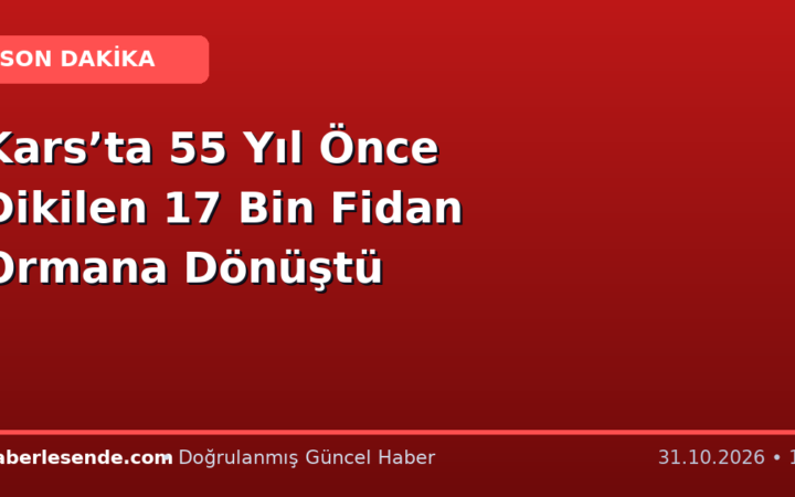 Kars’ta 55 Yıl Önce Dikilen 17 Bin Fidan Ormana Dönüştü