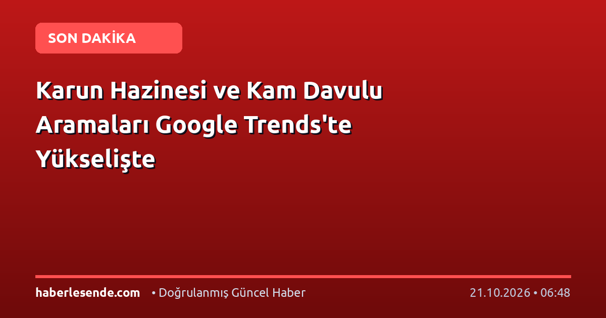 Karun Hazinesi ve Kam Davulu Aramaları Google Trends'te Yükselişte