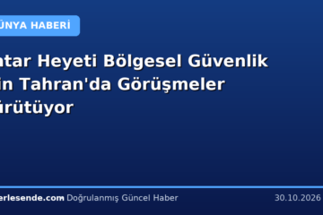 Katar Heyeti Bölgesel Güvenlik İçin Tahran'da Görüşmeler Yürütüyor