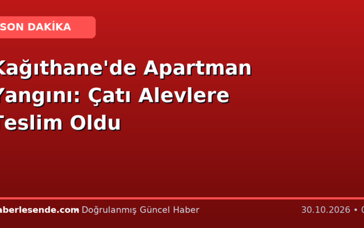 Kağıthane'de Apartman Yangını: Çatı Alevlere Teslim Oldu