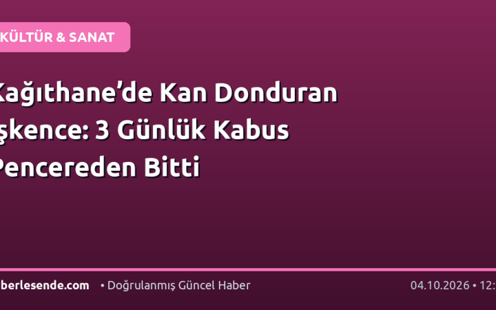 Kağıthane’de Kan Donduran İşkence: 3 Günlük Kabus Pencereden Bitti