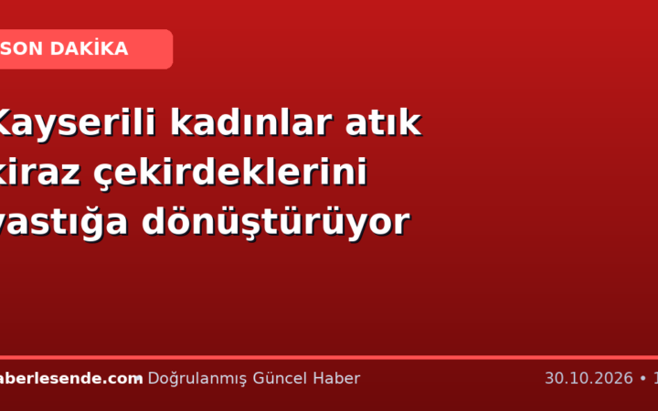Kayserili kadınlar atık kiraz çekirdeklerini yastığa dönüştürüyor